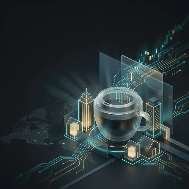 Illustration contrasting a corporate desk with a relaxed Indian lifestyle